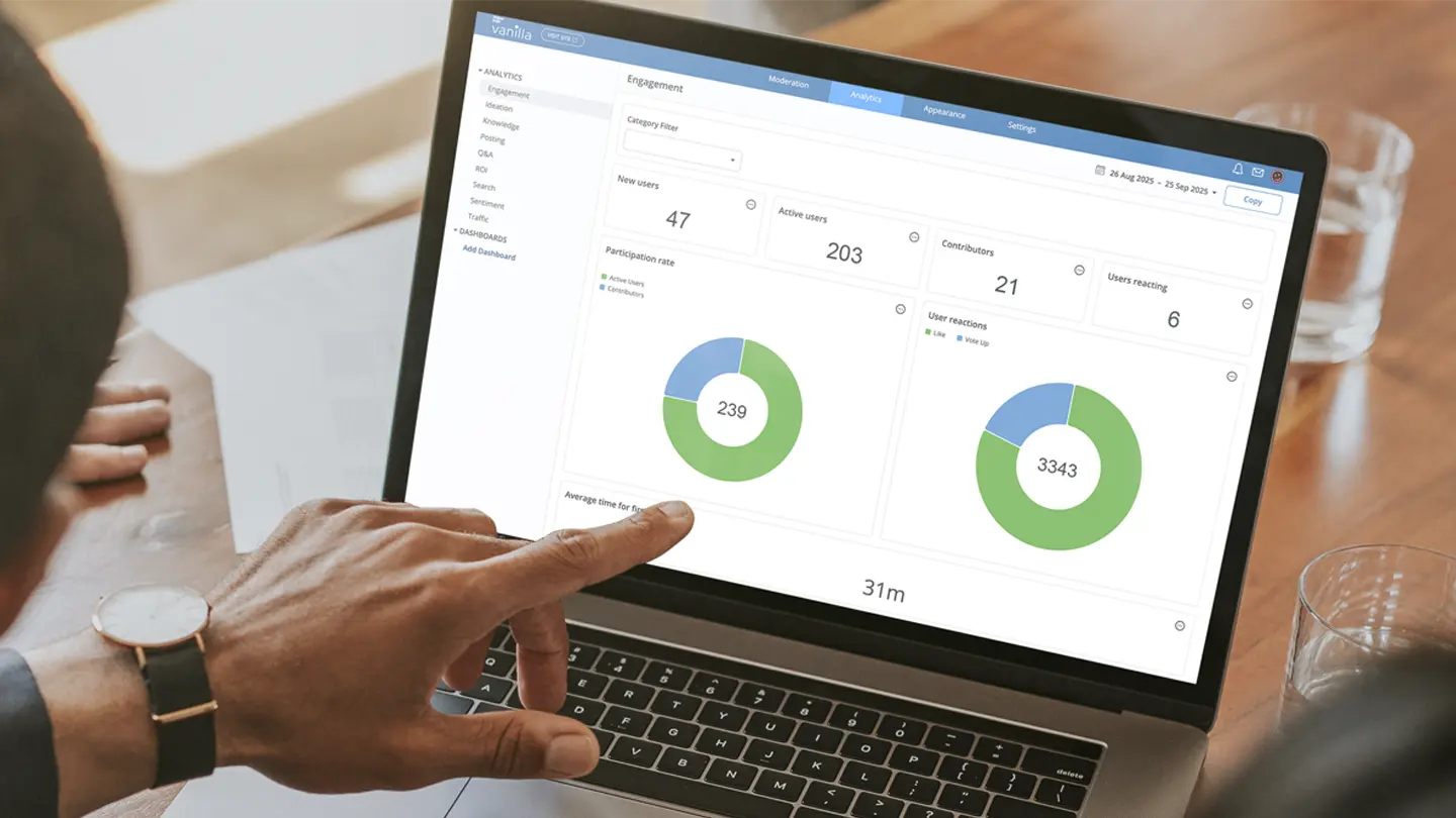 Laptop with Vanilla Analytics