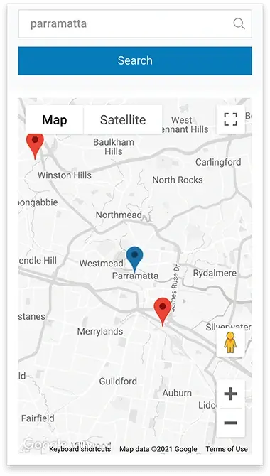 Find a dealer mobile map finder