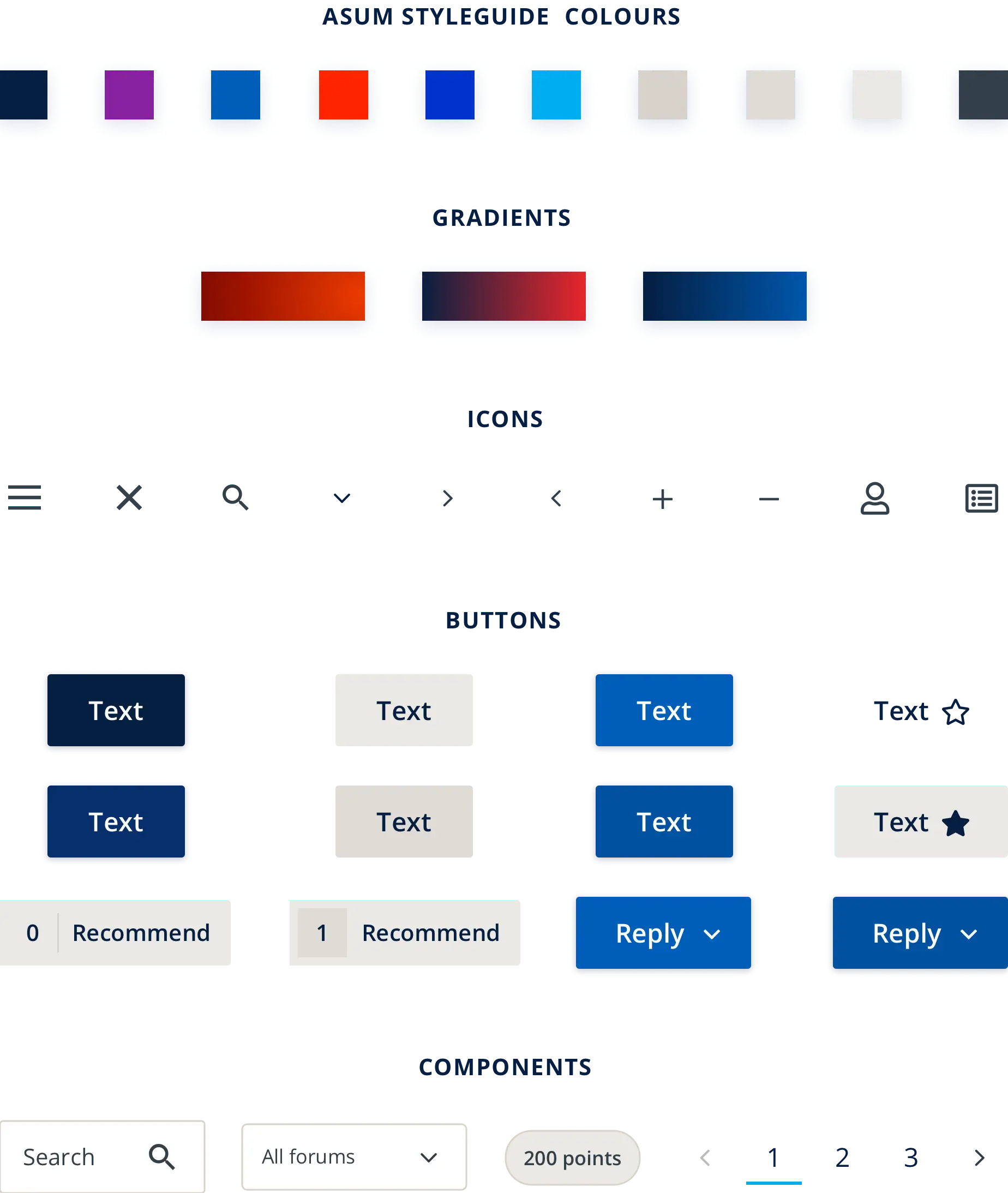 ASUM styleguide and colours