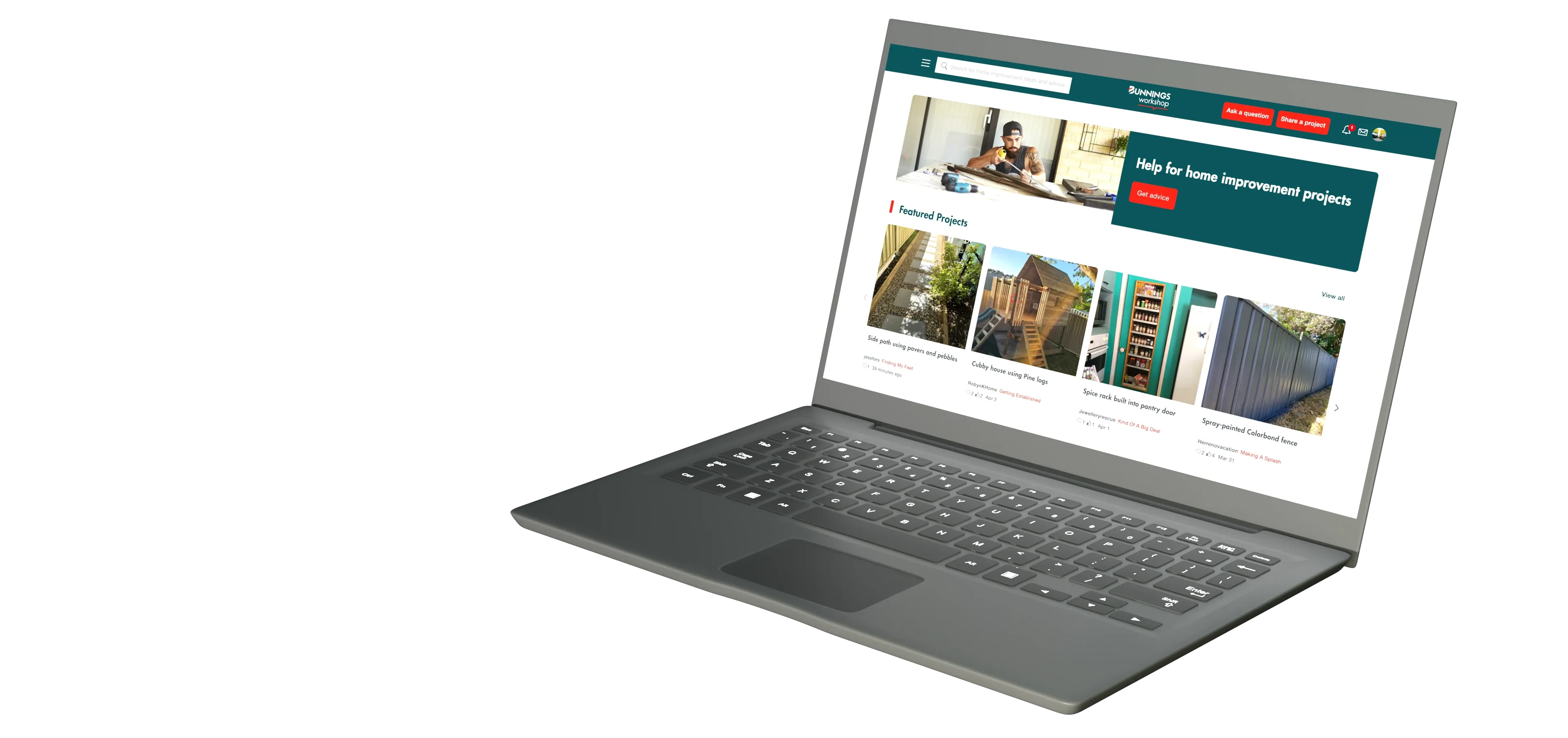 A laptop, tablet and mobile device displaying design work