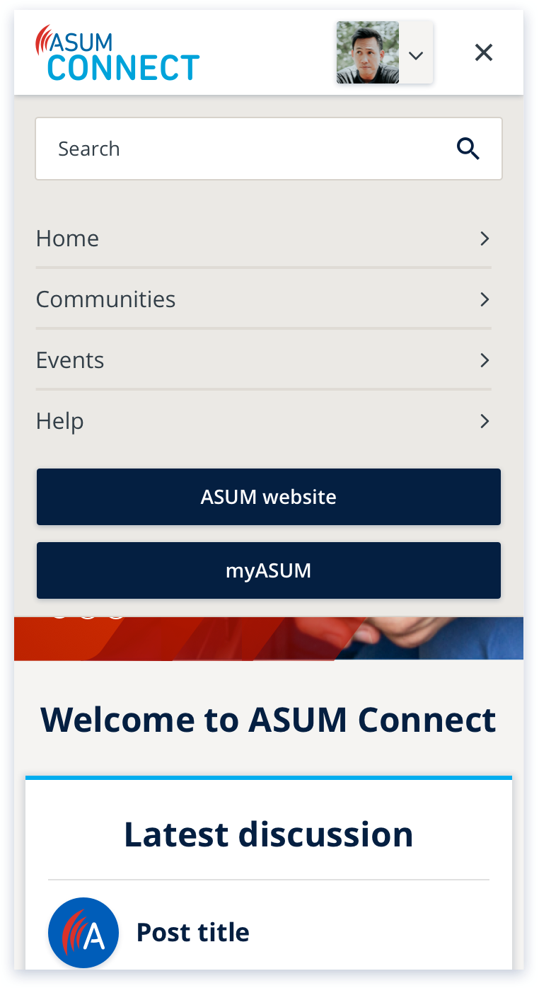 Mobile browsing ASUM Connect