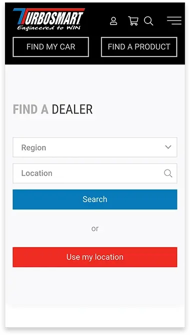Find a dealer mobile web page